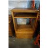 Image 1 : WOOD CABINET W/ 2 WOOD SLIDING DOORS AND 2 BOTTOM DOORS