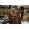 Image 2 : WOODEN CARVED GODDESS STATUE W/ SOME DAMAGE