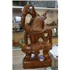 Image 3 : WOODEN CARVED GODDESS STATUE W/ SOME DAMAGE
