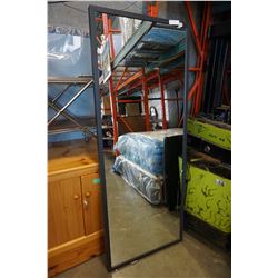 6-1/2 BY 3 FOOT LARGE WALL MIRROR AS IS, BROKEN CORNER