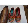 Image 3 : FIRST NATIONS SLIPPERS, SMALL CAR TOTEM, AND BOWL W/ DREAMCATCHER
