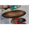 Image 4 : FIRST NATIONS SLIPPERS, SMALL CAR TOTEM, AND BOWL W/ DREAMCATCHER