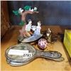 Image 1 : VANITY MIRROS, METAL ELEPHANT, AND PEGGYS COLLECTION STATUE
