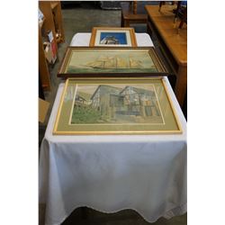 PAINTING AND 2 PRINTS