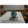Image 1 : ART DECO SPINNING METAL GLOBE DESK LAMP