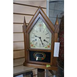 SETH THOMAS CATHEDRAL MANTLE CLOCK W/ GERMAN MOVEMENT