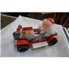 Image 1 : VINTAGE SANTA RACECAR TOY - WORKING