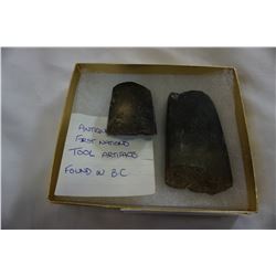 2 FIRST NATIONS HIDE SCRAPERS