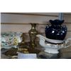Image 3 : LOT OF ROYAL WINTON AND OTHE CHINA, BRASS INKWELL AND VASE