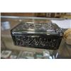 Image 3 : METAL JEWELRY BOX AND RESIN BOTTLE