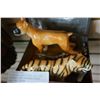 Image 3 : STERLING AND CRYSTAL SALT AND PEPPERS AND SHAFFORD TIGER AND DOG FIGURE