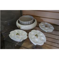 BAKER LA CUISINE BLUE MOUNTAIN POTTERY, ESCARGOT DISHES