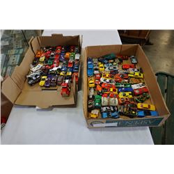 2 TRAYS OF TOY CARS