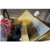 Image 2 : BOX OF ESTATE ITEMS W/ 3 PICTURES AND FRAMES