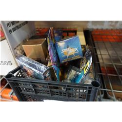TRAY OF STAR TREK AND STAR WARS COLLECTIBLES