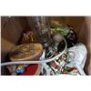 Image 4 : BOX OF ART GLASS, FIGURES, ESTATE GOODS