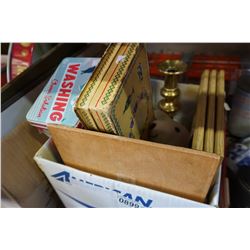 BRASS VASE, CANDLE STICK, AND DISNEY COLLECTIBLES