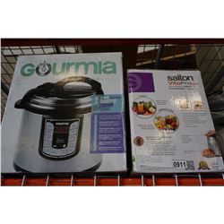 SALTON JUICER AND GOURMIA 12 QUART SMART POT PRESSURE COOKER