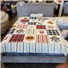 Image 1 : QUEENSIZE YOUTH DUVET AND 2 SHAMS, 1 ACCENT PILLOW, USED IN SHOWROOM ONLY