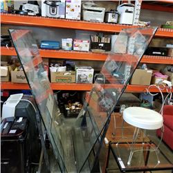 LOT OF BEVELLED AND TEMPERED GLASS