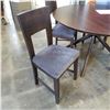 Image 3 : NEW AMELIA SOLID CHERRYWOOD DINING SET, 54" PEDESTLE TABLE AND 4 KERRISDALE UPHOLSTERED SIDE CHAIRS 