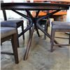 Image 4 : NEW AMELIA SOLID CHERRYWOOD DINING SET, 54" PEDESTLE TABLE AND 4 KERRISDALE UPHOLSTERED SIDE CHAIRS 