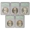 Image 1 : Lot of (5) 1881-S $1 Morgan Silver Dollars PCGS MS61-65