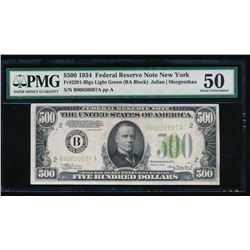 1934 $500 New York Federal Reserve Note PMG 50