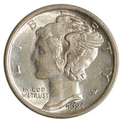 1924 Mercury Dime