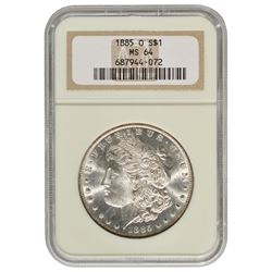 1885-O $1 Morgan Silver Dollar Coin NGC MS64
