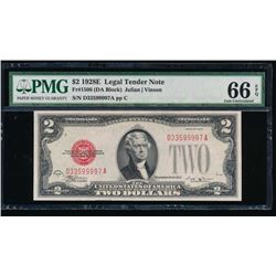 1928E $2 Legal Tender Note PMG 66EPQ