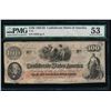 Image 1 : 1862-63 $100 Confederate States of America Note PMG 53