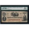 Image 1 : 1862-63 $100 Confederate States of America Note PMG 55