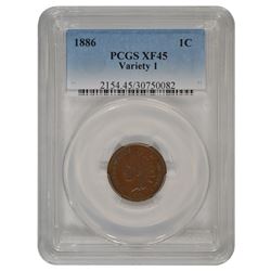 1886 Indian Cent PCGS XF45
