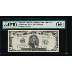 1950B $5 Cleveland Federal Reserve Star Note PMG 64EPQ