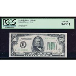 1934 $50 St Louis Federal Reserve Note PCGS 66PPQ