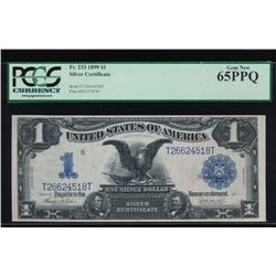 1899 $1 Black Eagle Silver Certificate PCGS 65PPQ