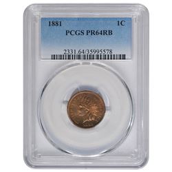 1881 Indian Cent PCGS PR64RB