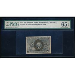 25 Cent Second Issue Fractional Note PMG 65EPQ