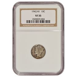 1942/41 Mercury Dime NGC VF35