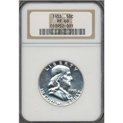 1955 Franklin Half Dollar Coin NGC PF68