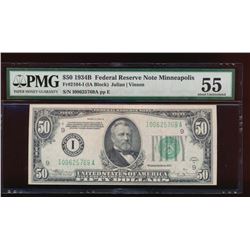 1934B $50 Minneapolis Federal Reserve Note PMG 55