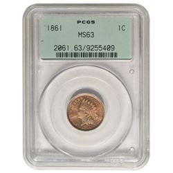 1861 Indian Cent PCGS MS63