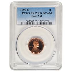 1999-S Lincoln Cent PCGS PR67RD DCAM