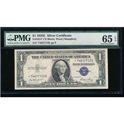 1935E $1 Silver Certificate Star Note PMG 65EPQ