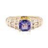 Image 2 : 2.15 ctw Blue Sapphire And Diamond Ring - 18KT Yellow Gold