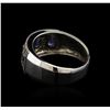 Image 3 : 0.68 ctw Tanzanite and Diamond Ring - 14KT White Gold