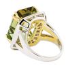 Image 3 : 22.01 ctw Bi-Colored Tourmaline And Diamond Ring - 18KT White And Yellow Gold