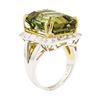 Image 4 : 22.01 ctw Bi-Colored Tourmaline And Diamond Ring - 18KT White And Yellow Gold