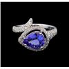 Image 2 : 14KT White Gold 2.45 ctw Tanzanite and Diamond Ring